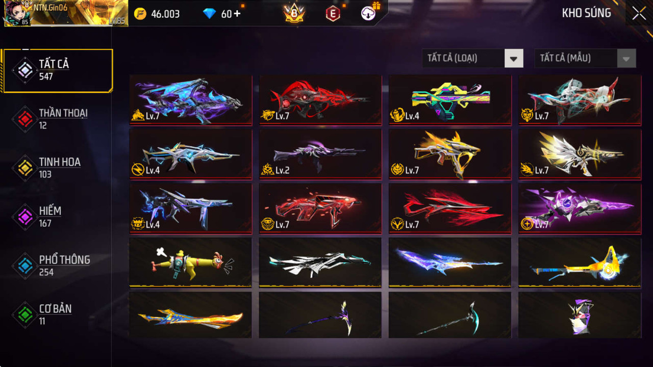 Bán acc Siêu Sale Acc Free Fire